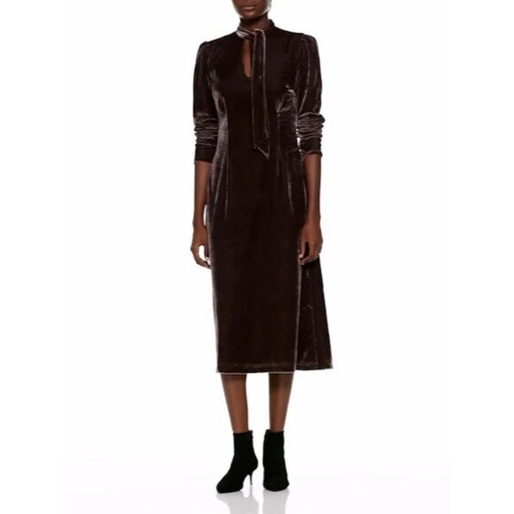 Banana Republic Dresses & Skirts - Banana Republic X Olivia Palermo Collab Velvet Tie Neck Midi Dress Romantic - 4